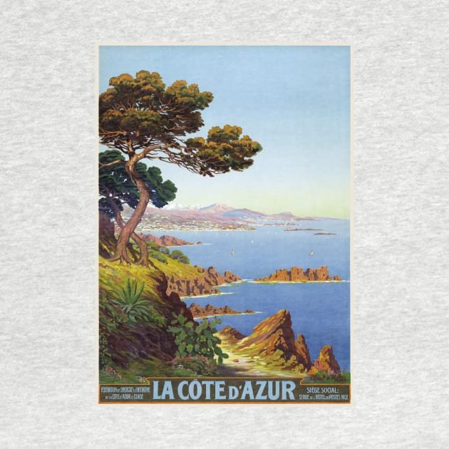 La Côte d'Azur France Vintage Poster 1920 by vintagetreasure